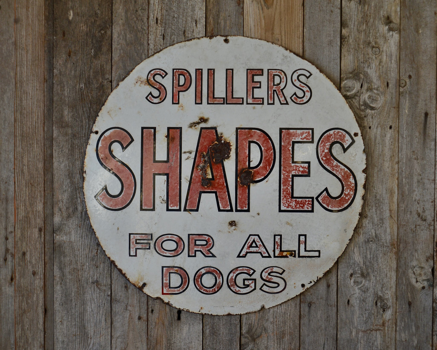Spillers Enamel advertising sign.