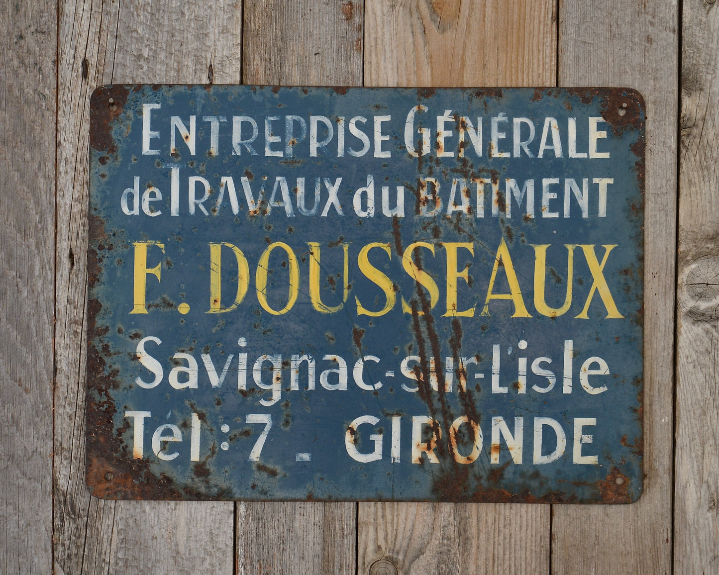 French advertising sign