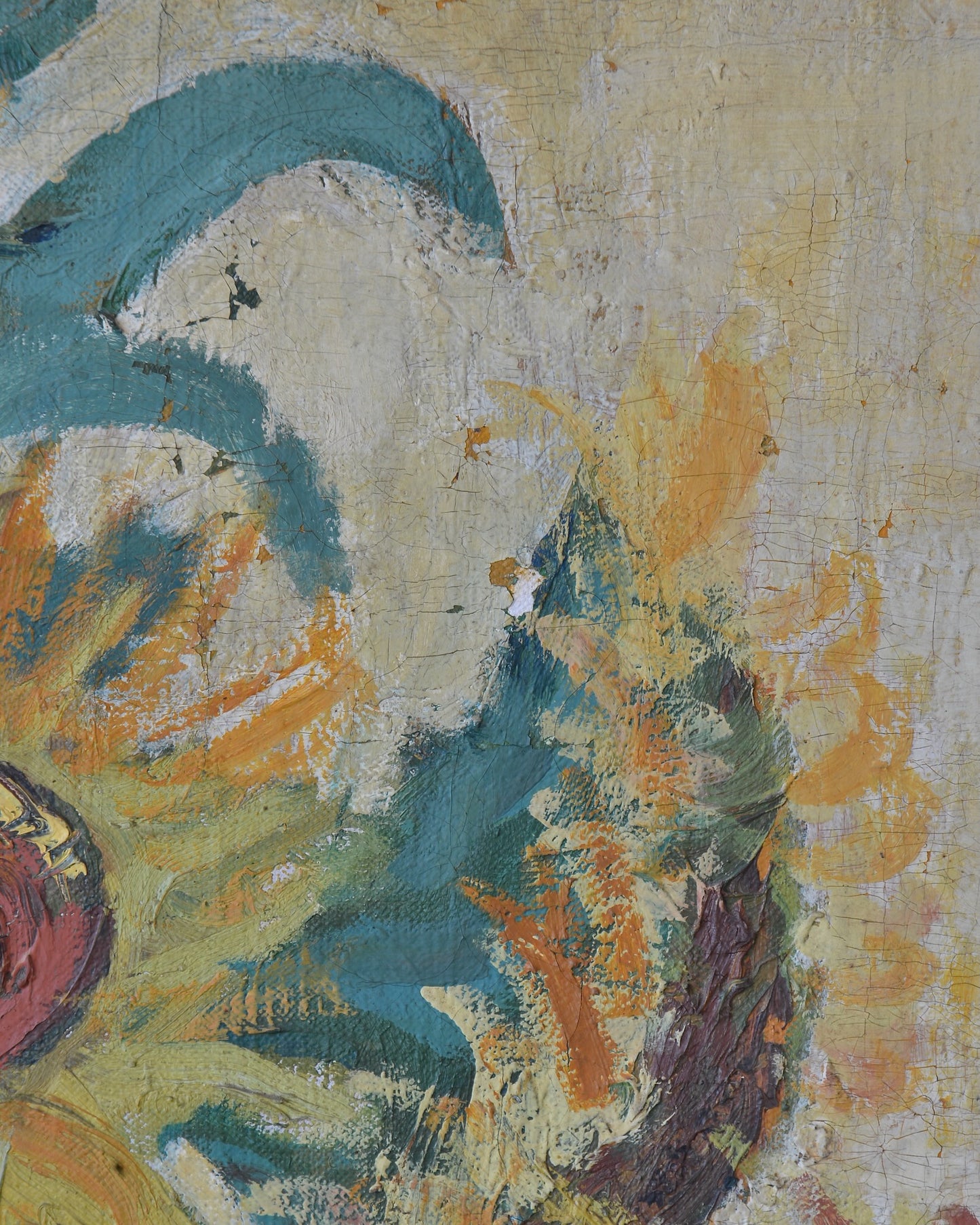 A large French Sunflower painting.