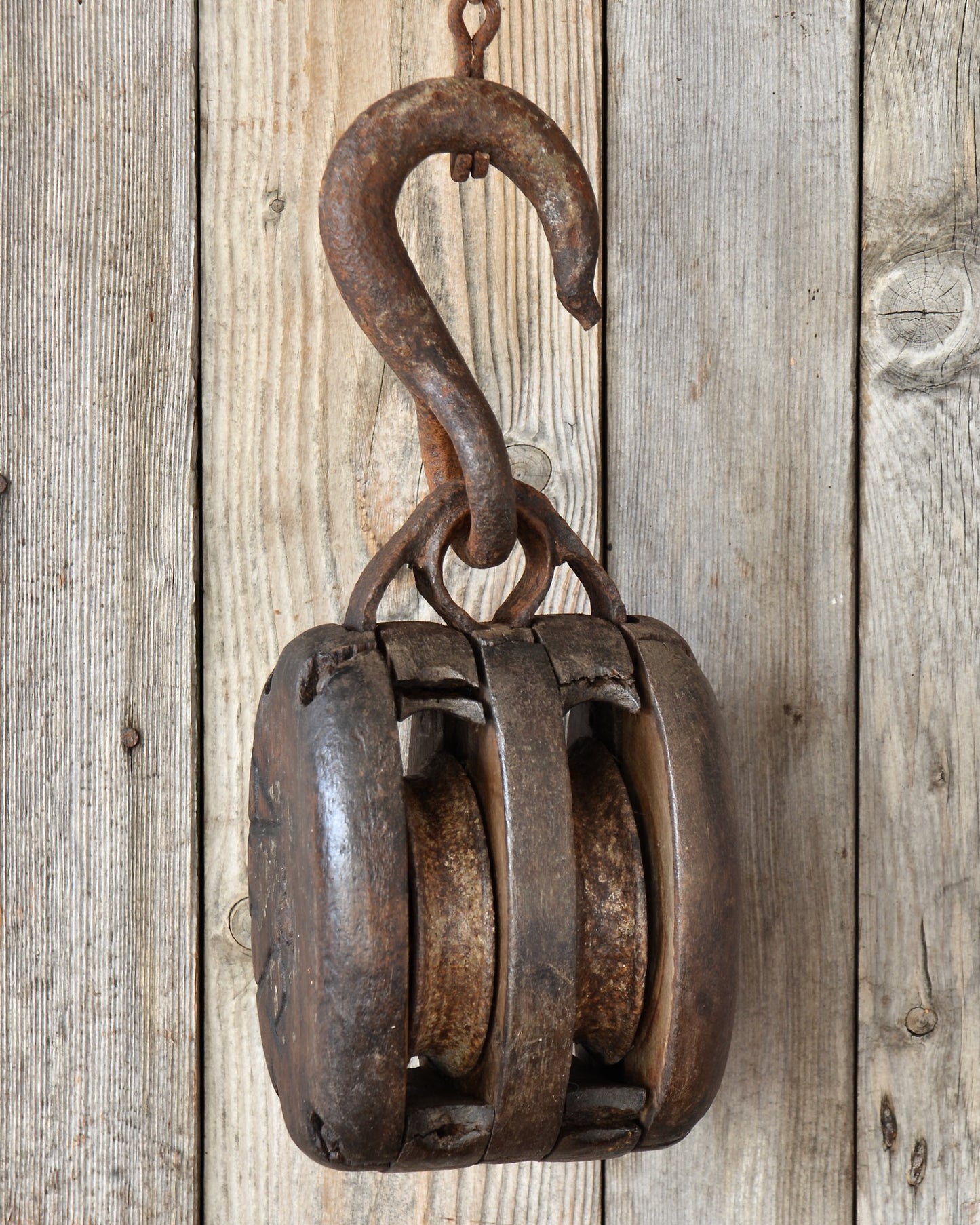 Antique ships Pulley initialled A.S.