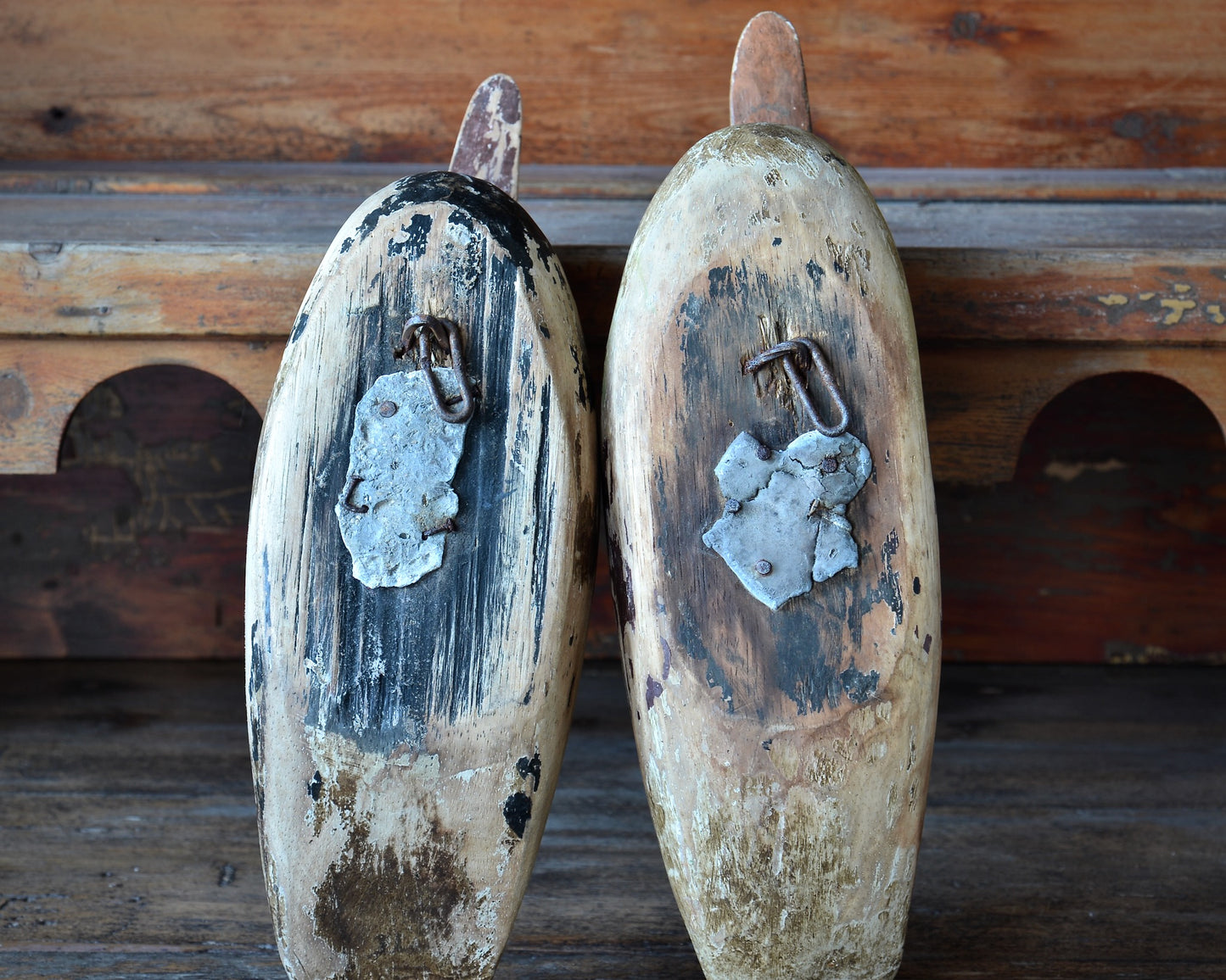 A pair of French duck decoys.
