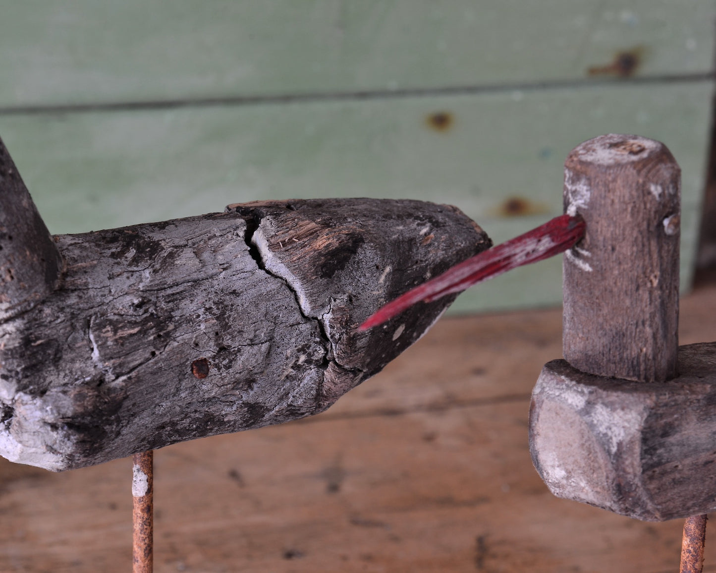 A set of three French wader decoys.